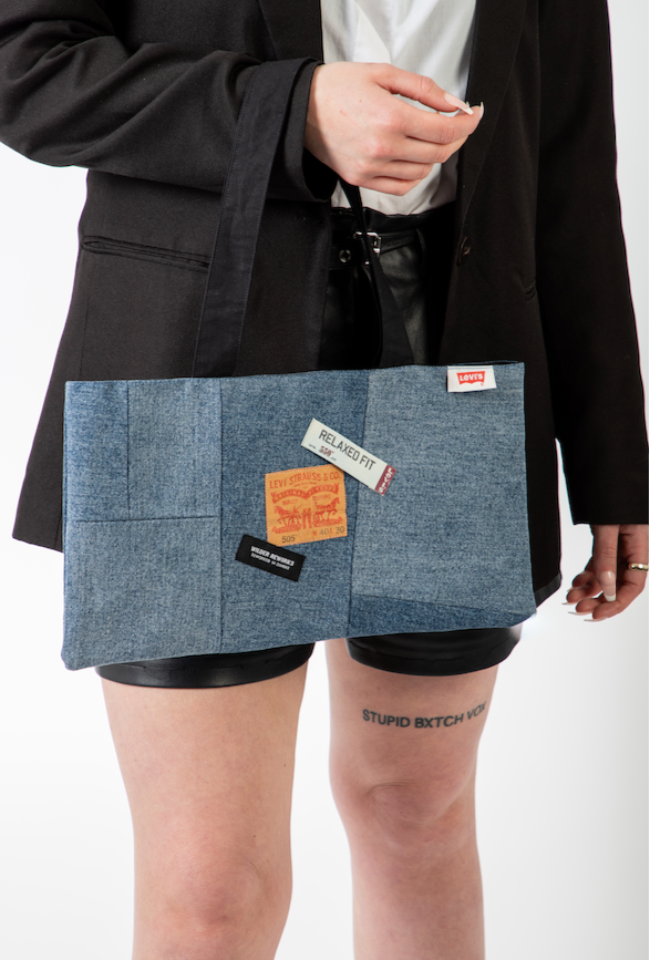 REWORKED DENIM PATCHWORK TOTE