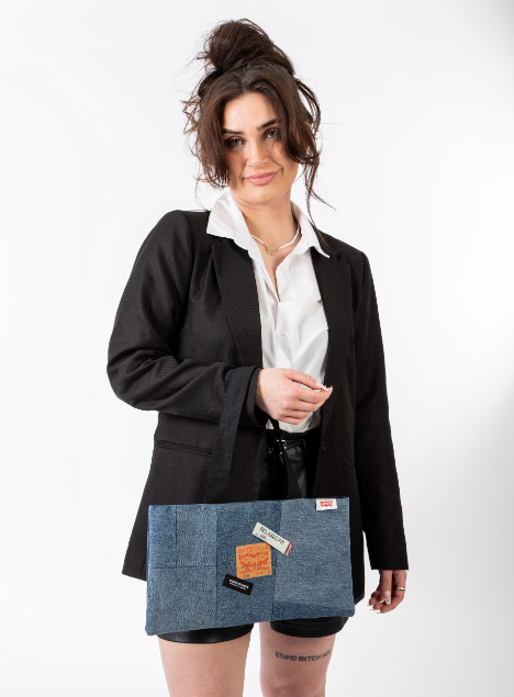 REWORKED DENIM PATCHWORK TOTE