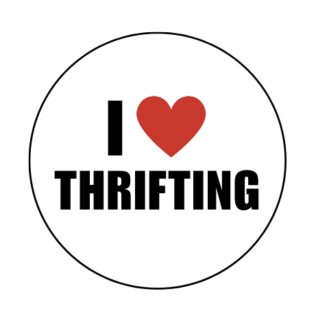 I Heart Thrifting Badge